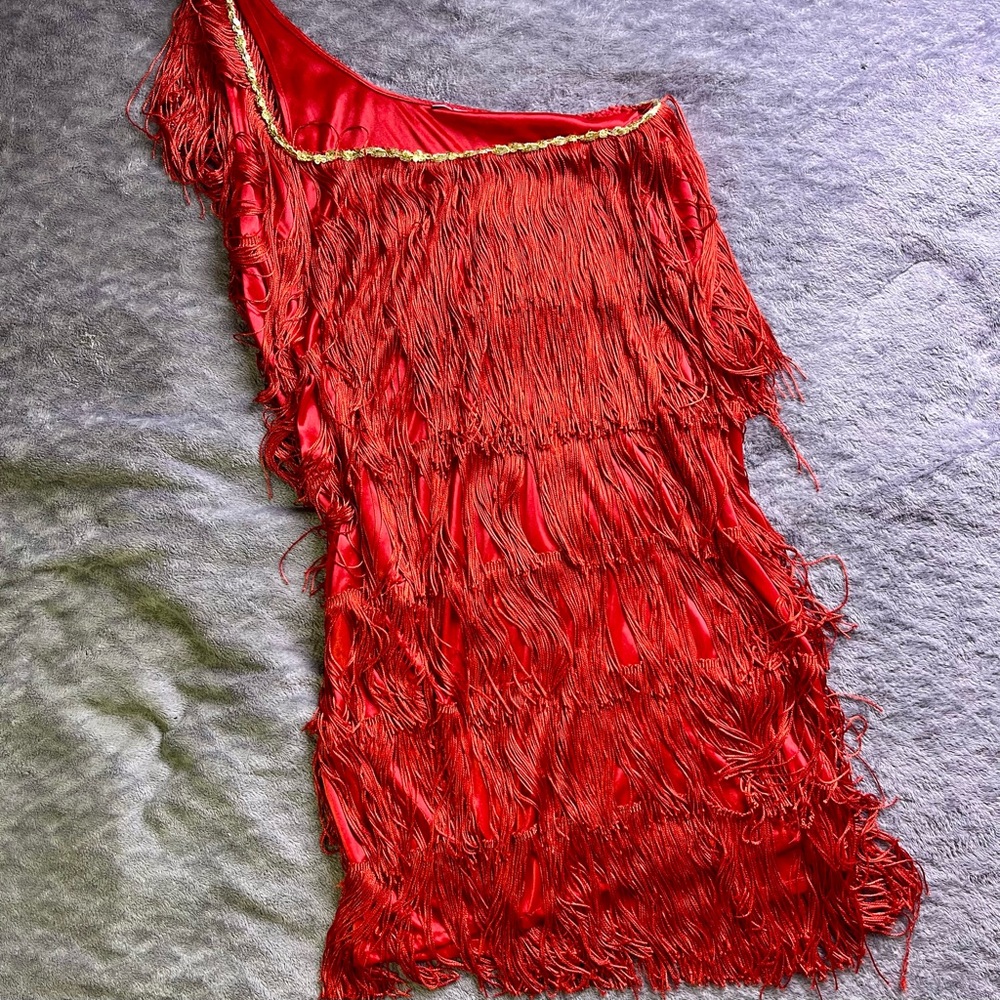 Off the shoulder flapper dress
